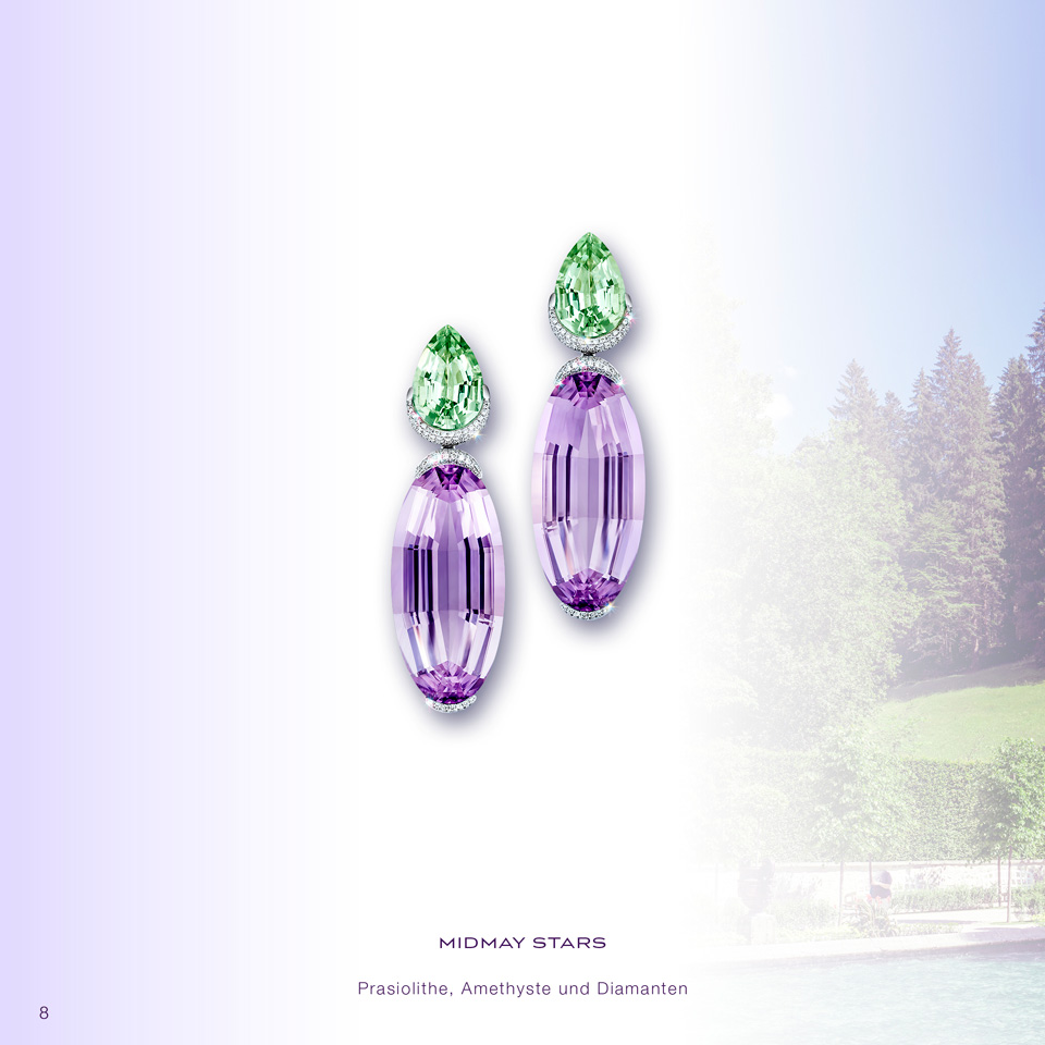 MIDMAY Amethyst prasiolite earring middle may amethyst earrings drop shape Brazilian prasiolite earrings in 750/000 white gold earrings gold earring white gold earring earring production munich